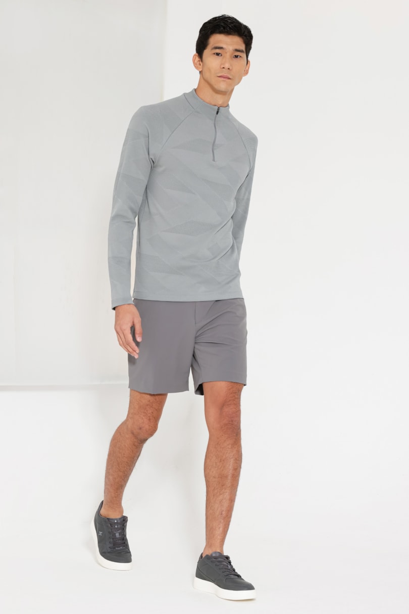 Bermuda Alfaiataria Tech Flex Slim Cinza Grafite