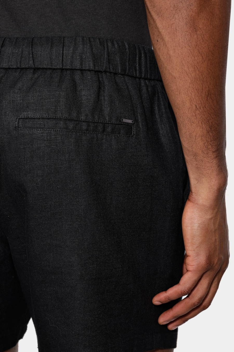 Bermuda Algodão Com Elastico Rústica Preto — foto 4 de 6