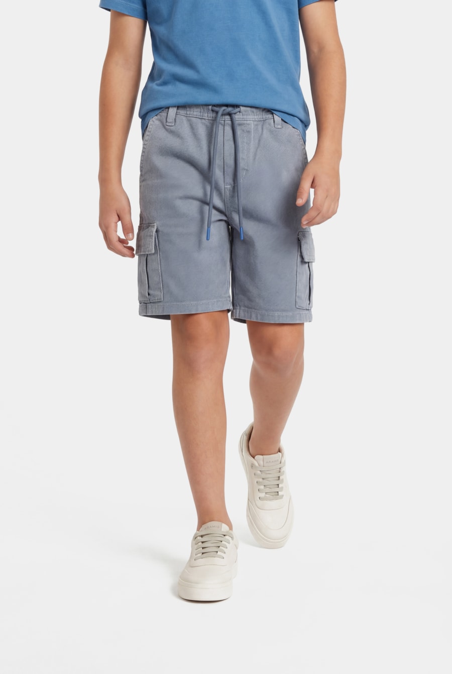 Bermuda Cargo Chino Infantil Azul Medio — foto 1 de 7