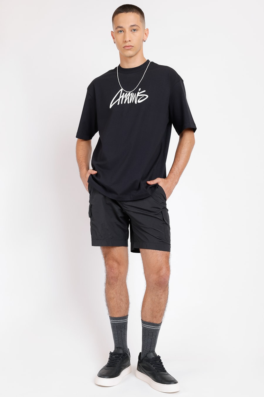 Bermuda Cargo Tec Off And Black Preto — foto 2 de 5