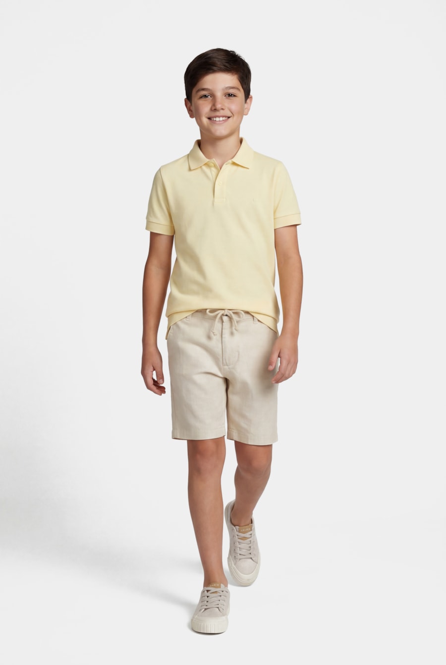 Bermuda Chinho Flamê Infantil Colors Amarelo Claro — foto 2 de 6