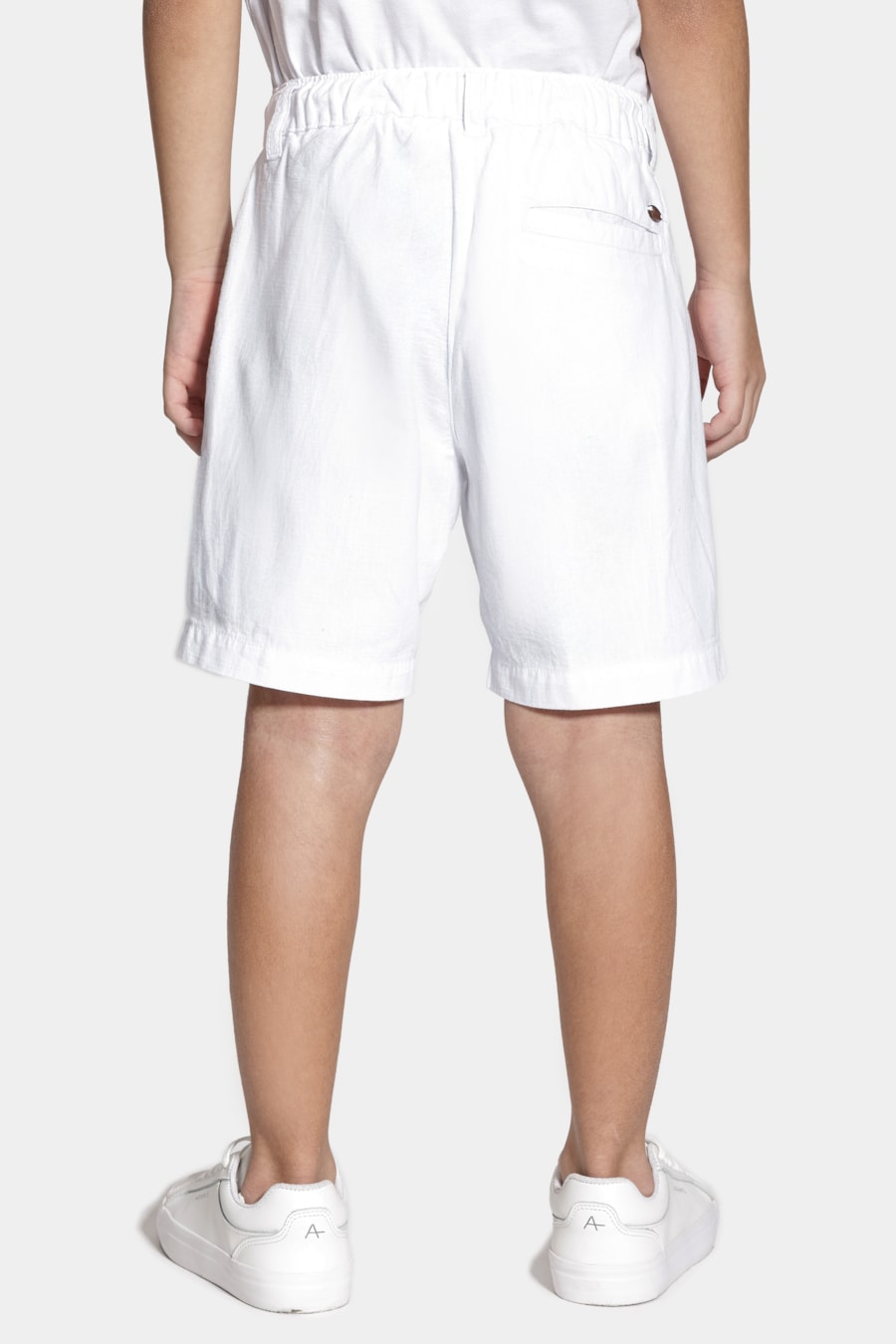 Bermuda Chinho Flamê Infantil Colors Branco — foto 4 de 7