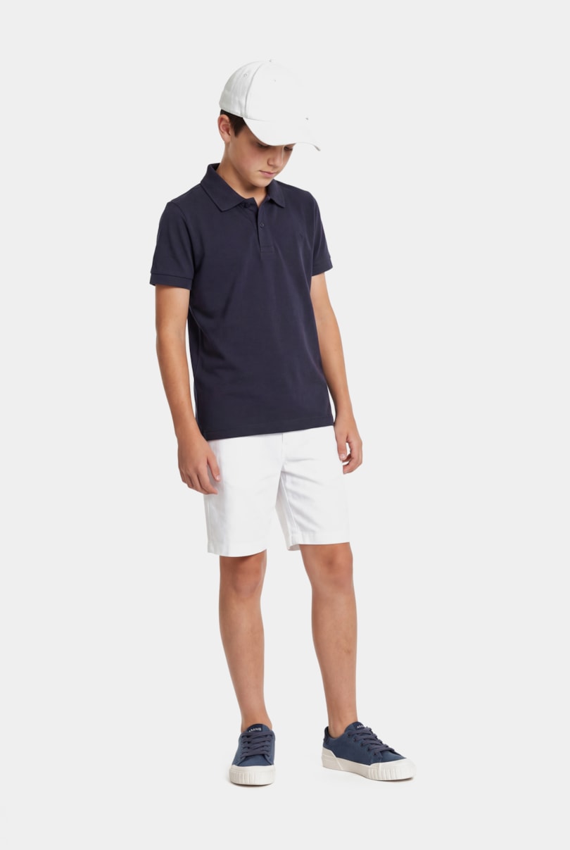 Bermuda Chinho Flamê Infantil Colors Branco