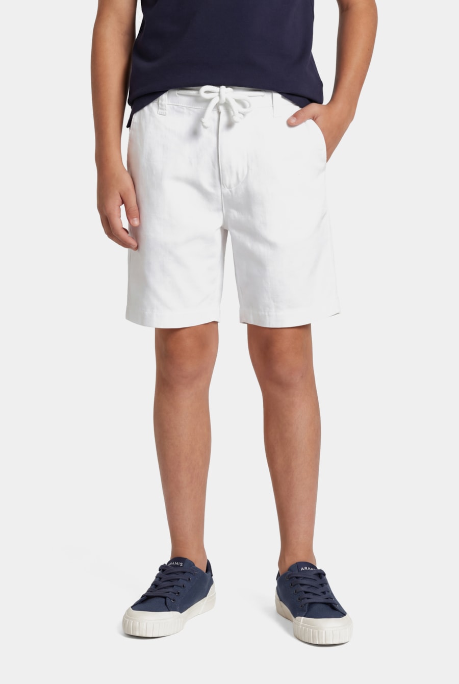 Bermuda Chinho Flamê Infantil Colors Branco — foto 1 de 7