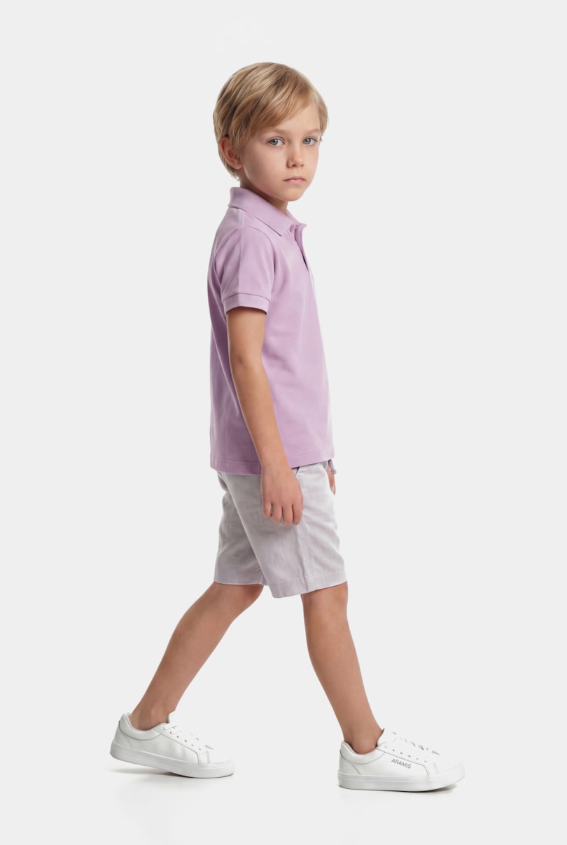 Bermuda Chinho Flamê Infantil Colors Lilas