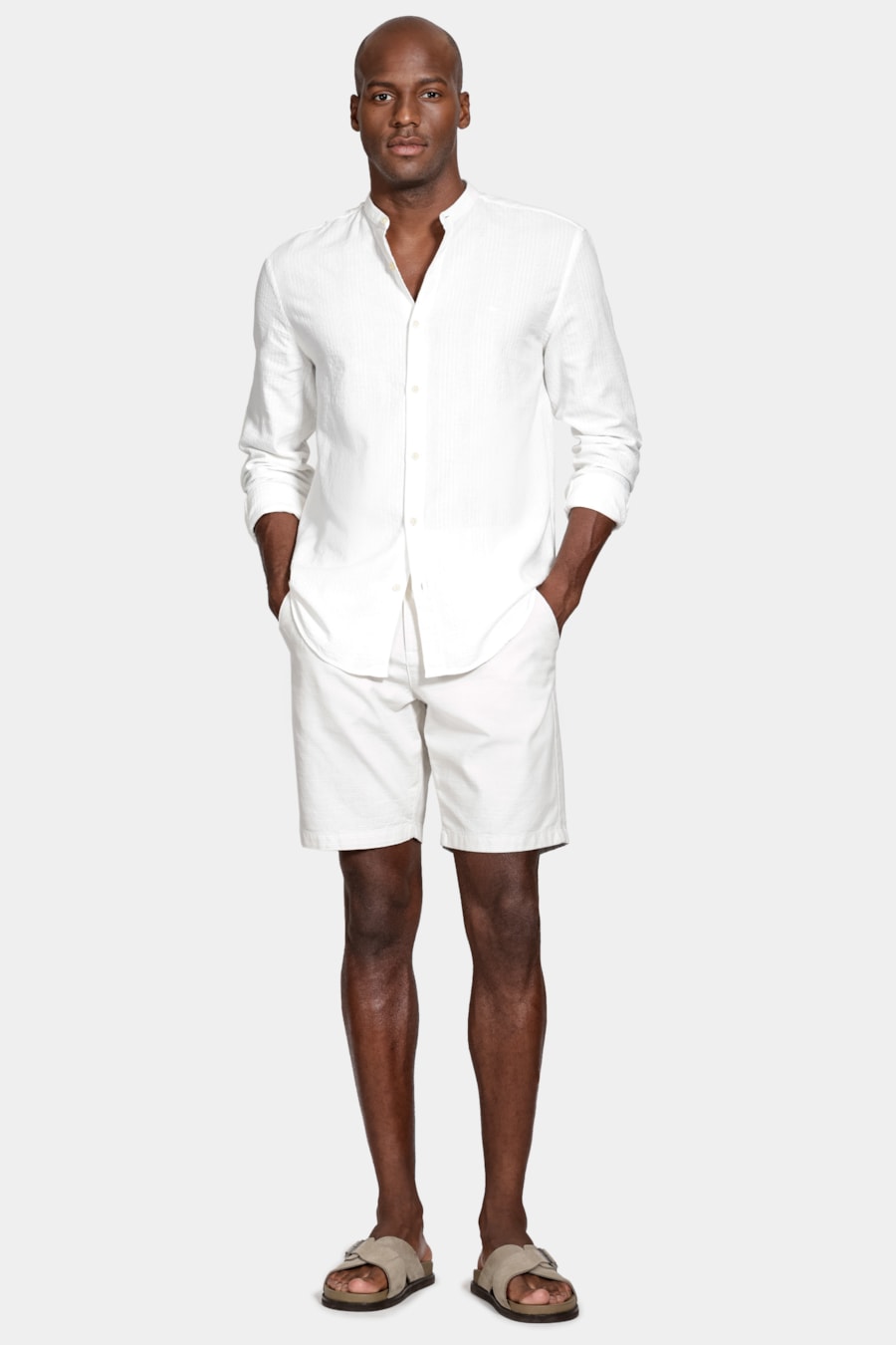 Bermuda Chino Algodão Flamê Off White — foto 2 de 6