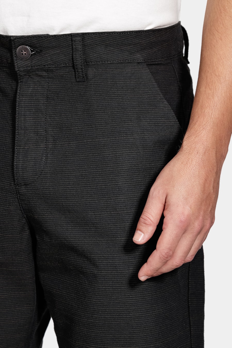 Bermuda Chino Algodão Flamê Preto — foto 3 de 6