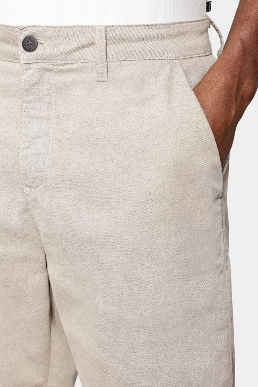 Bermuda Chino Algodão Moline Areia — foto 3 de 6