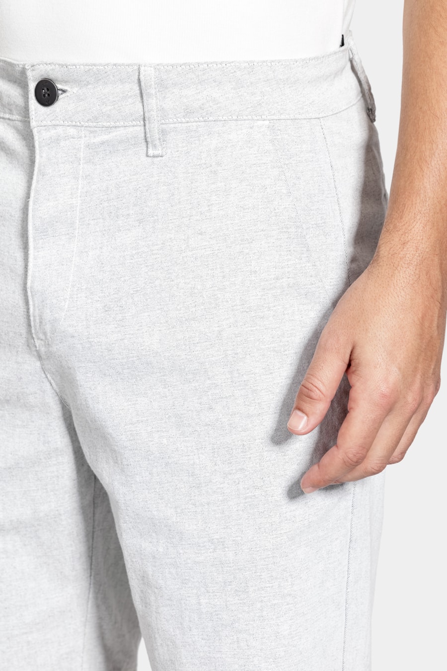 Bermuda Chino Algodão Moline Branco — foto 3 de 6