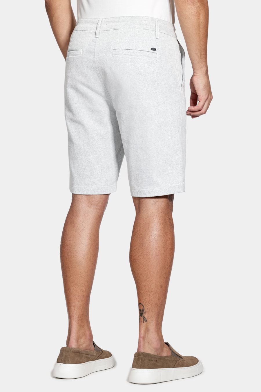 Bermuda Chino Algodão Moline Branco — foto 5 de 6