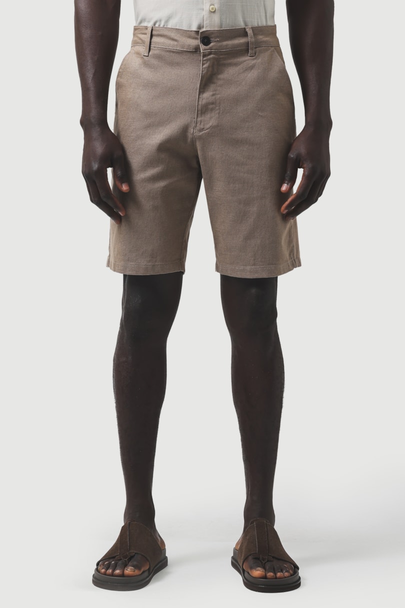 Bermuda Chino Algodão Moline Caqui