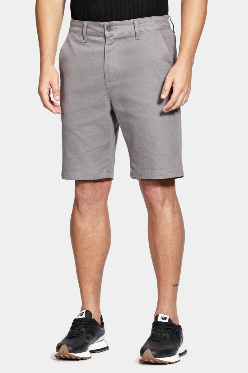 Bermuda Chino Algodão Moline Chumbo