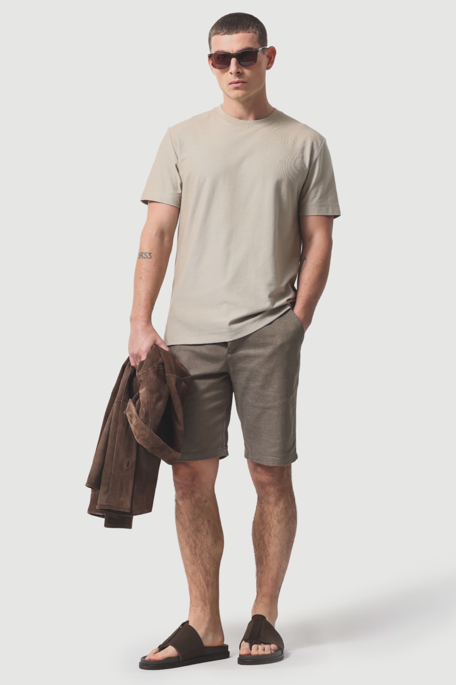 Bermuda Chino Algodão Moline Fendi 118 — foto 2 de 6