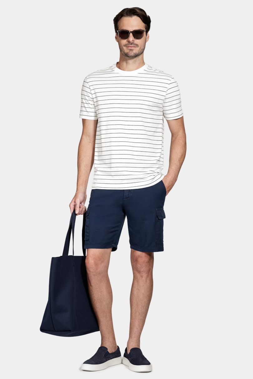 Bermuda Chino Cargo Color Marinho