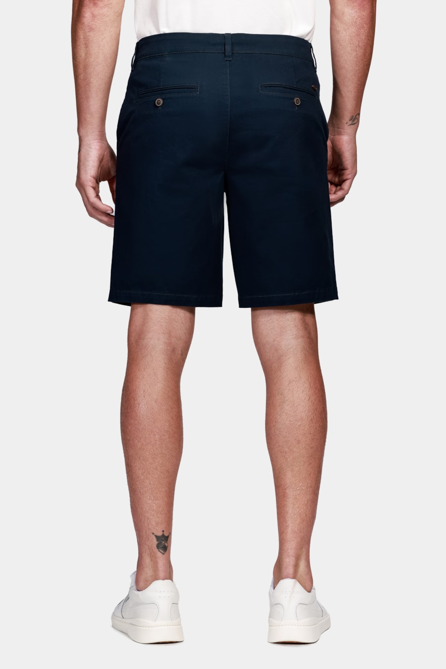 Bermuda Chino Casual em Sarja Marinho — foto 5 de 6