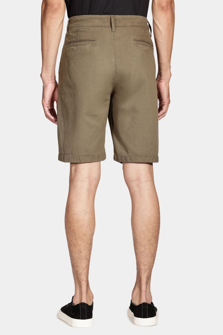Bermuda Chino Clássica Canvas Verde Militar — foto 5 de 5