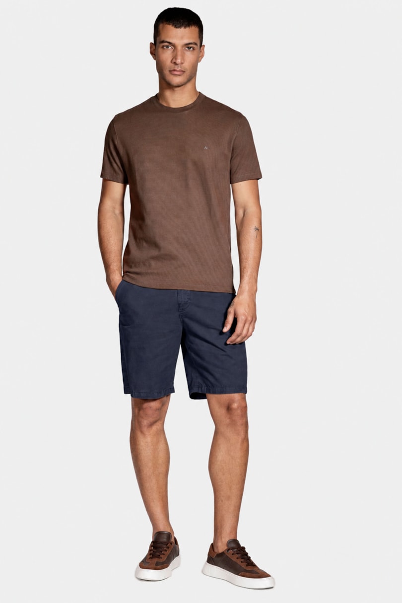 Bermuda Chino Clássica Estonada Marinho
