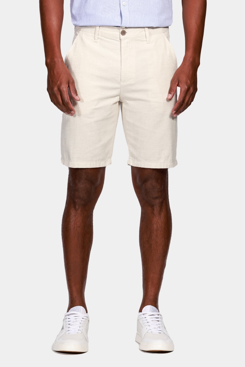 Bermuda Chino Clássica Flame Off White