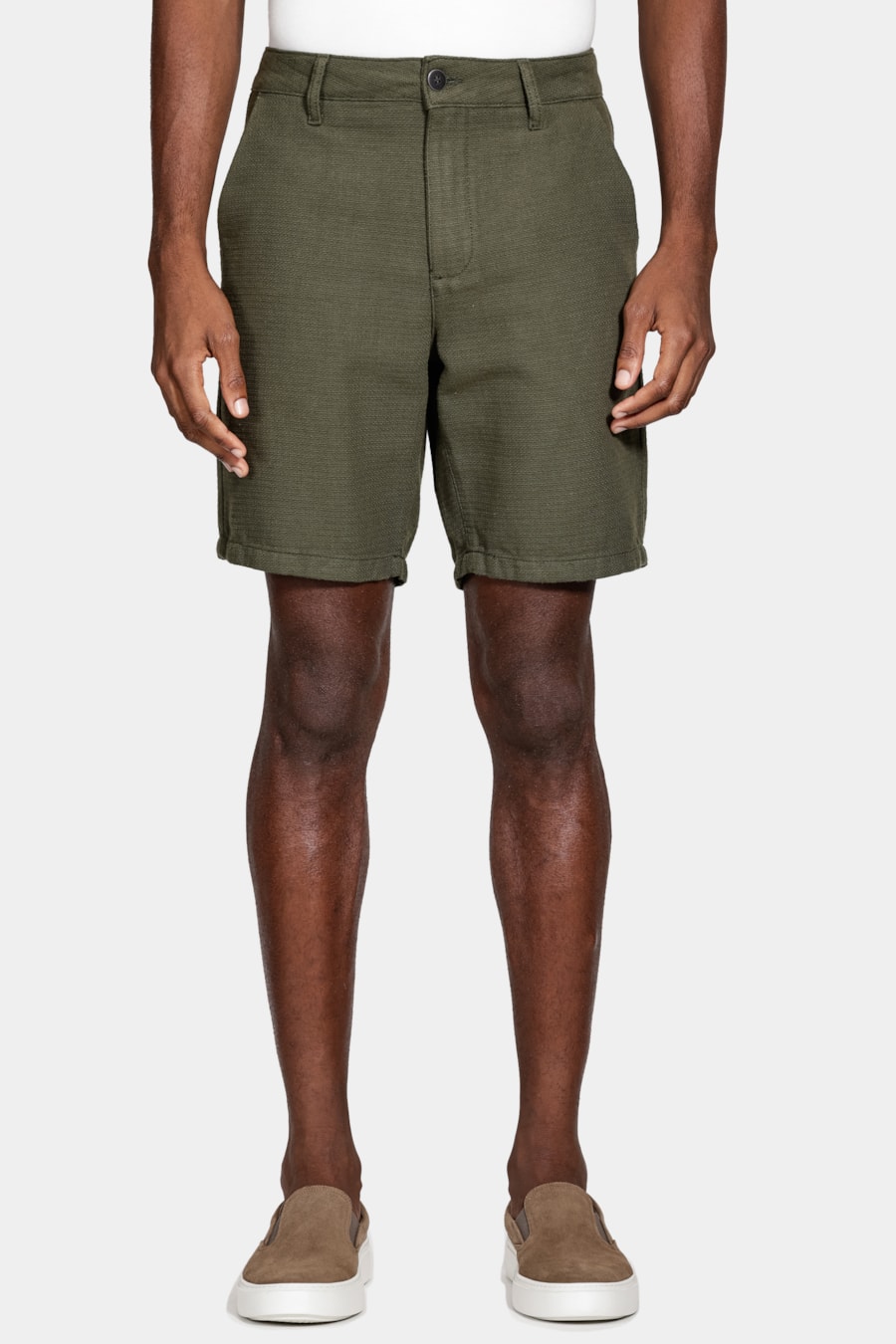 Bermuda Chino Classica Maquinetada Verde Musgo — foto 1 de 6