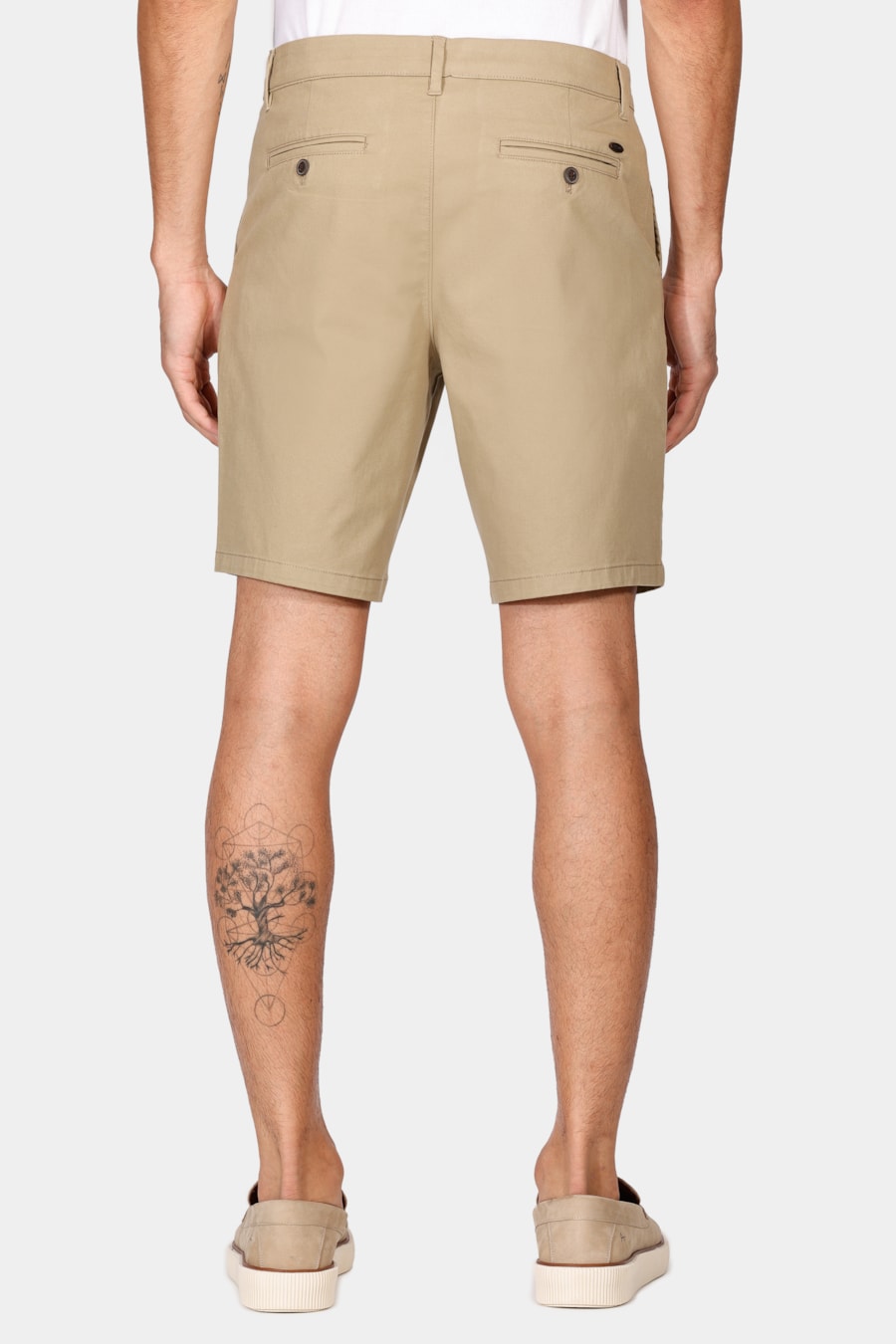 Bermuda Chino Clássica Mini Print Caqui — foto 5 de 5