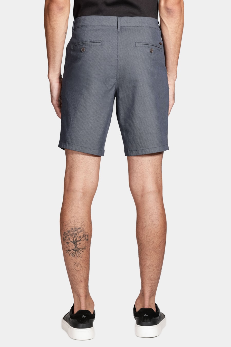 Bermuda Chino Clássica Mini Print Marinho — foto 5 de 6