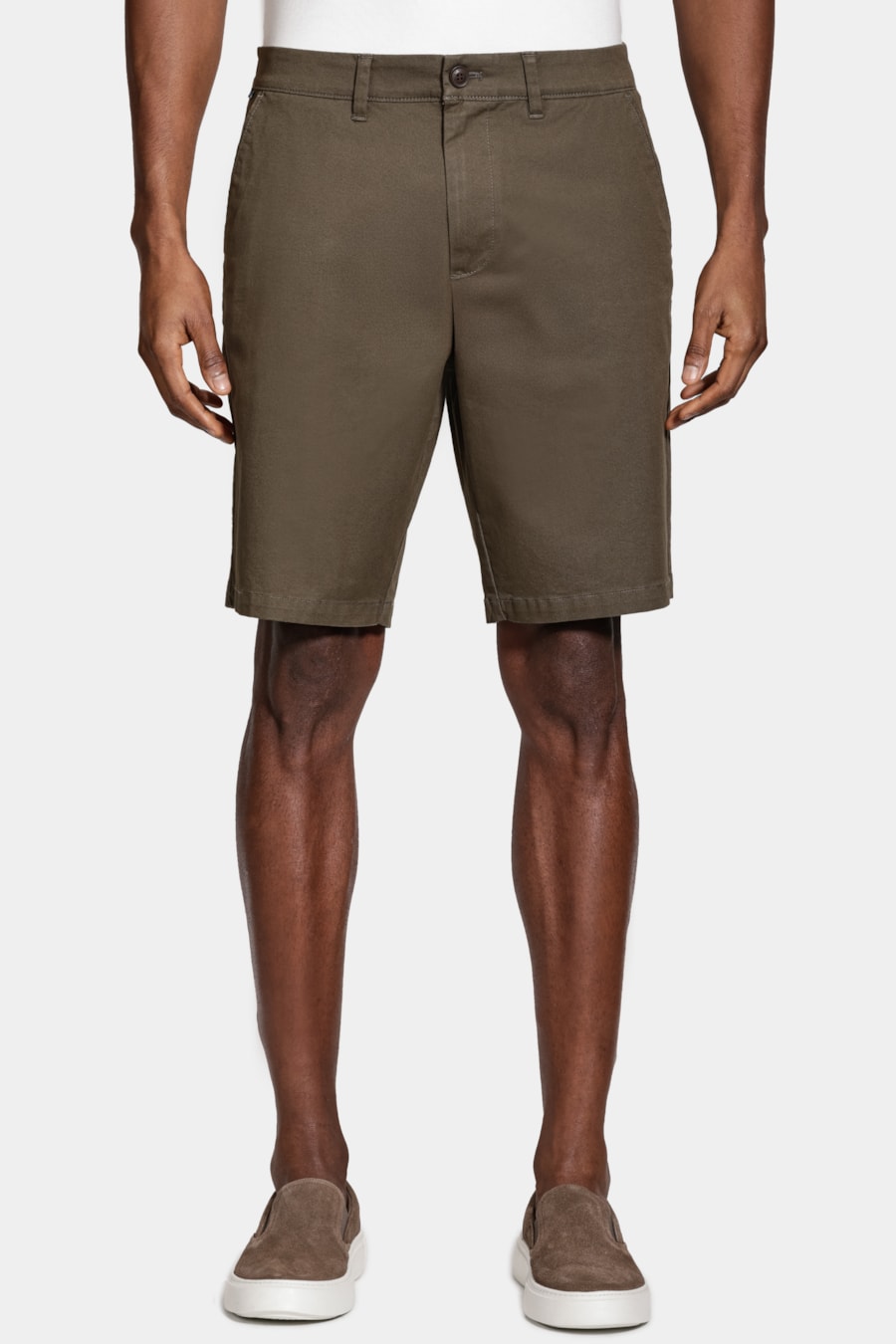 Bermuda Chino Clássica Mini Print Verde Militar — foto 1 de 6