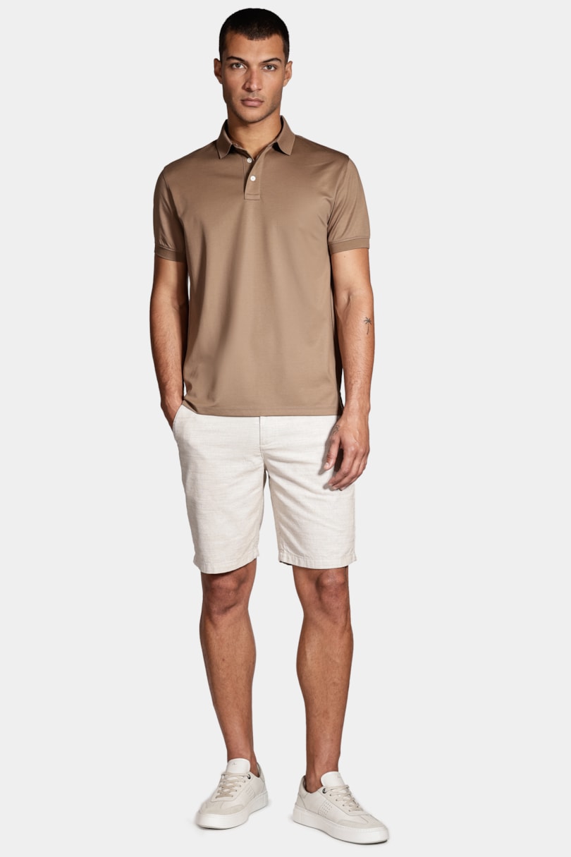 Bermuda Chino Clássica Oxford Areia