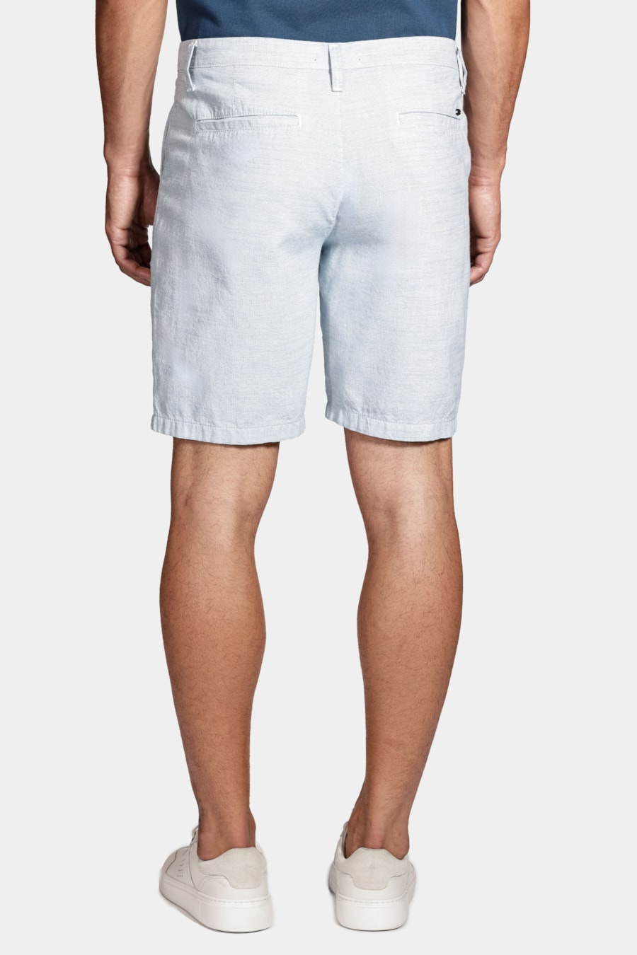 Bermuda Chino Clássica Oxford Azul Médio — foto 5 de 5