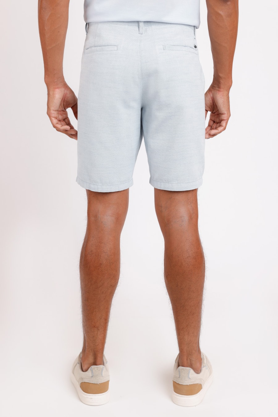 Bermuda Chino Classica Oxford (Mo) Azul Claro — foto 3 de 3