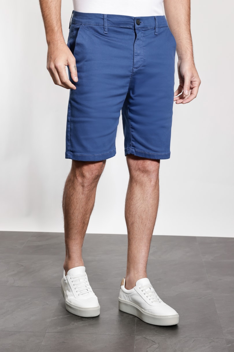 Bermuda Chino Color Antiodor Azul Indigo