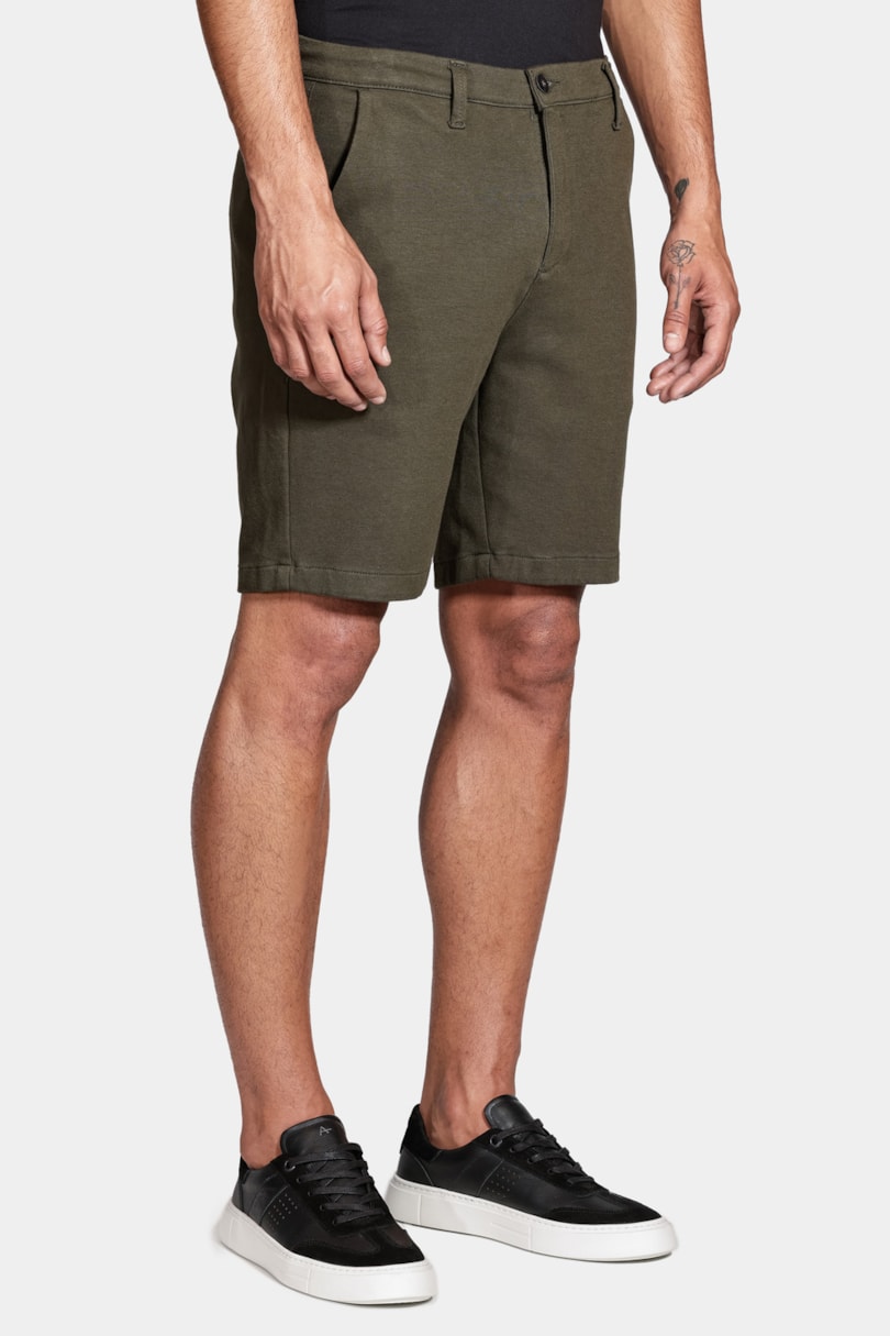 Bermuda Chino Color Comfort Verde Militar