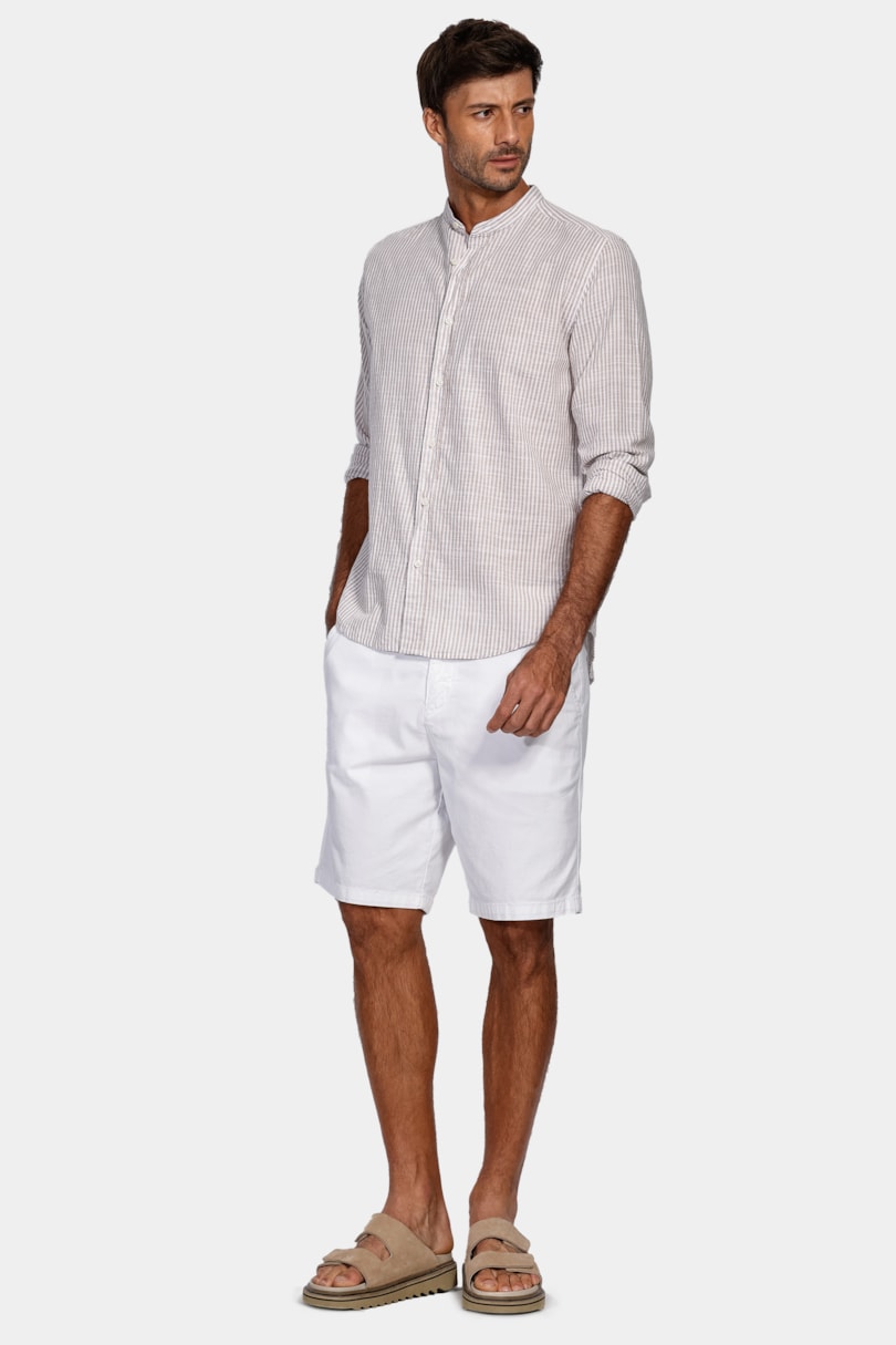 Bermuda Chino Color Essencial Branco Osso
