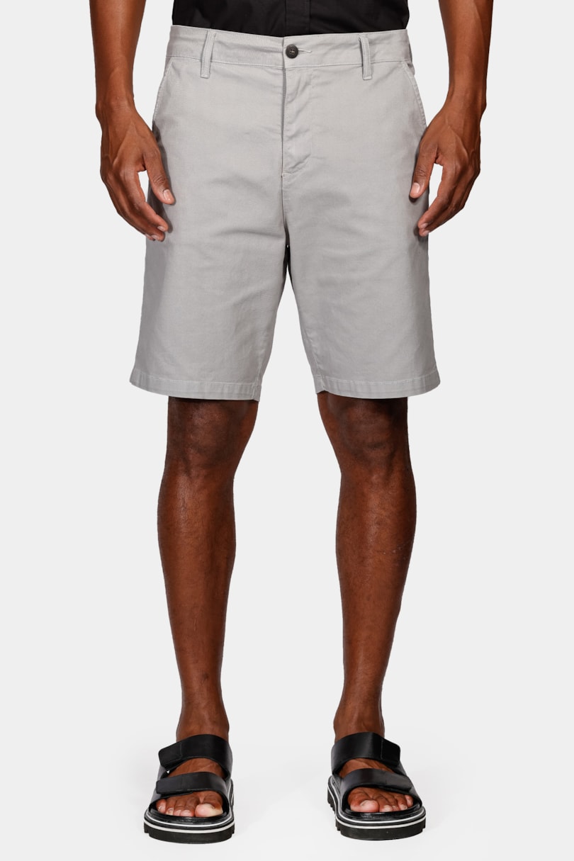 Bermuda Chino Color Essencial Cinza