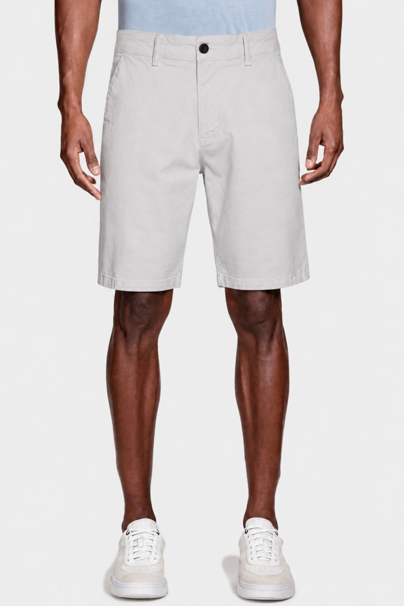 Bermuda Chino Color Essencial Marfim 117
