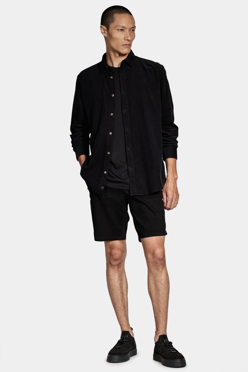 Bermuda Chino Color Essencial Preto