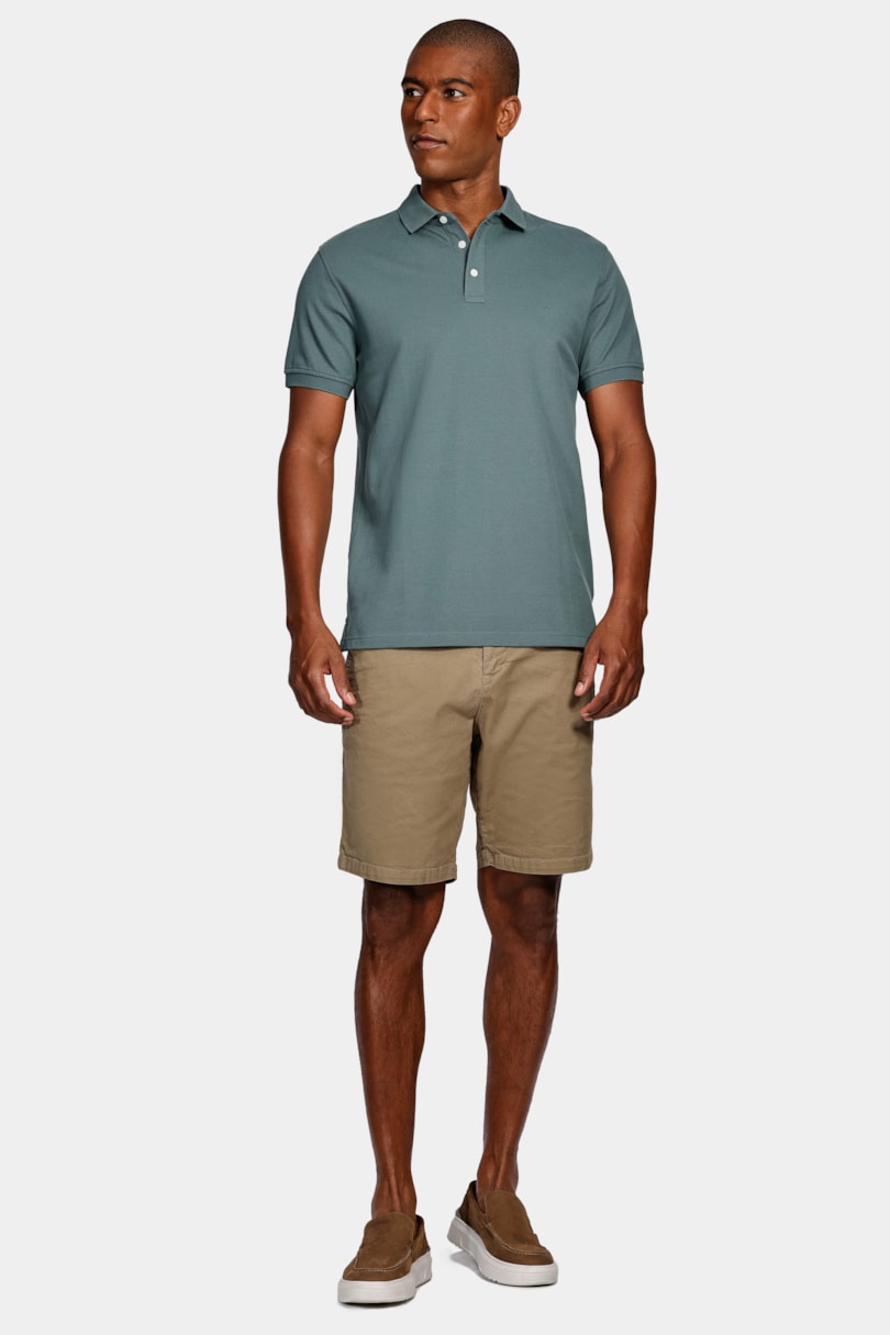 Bermuda Chino Color Essencial Verde Oliva