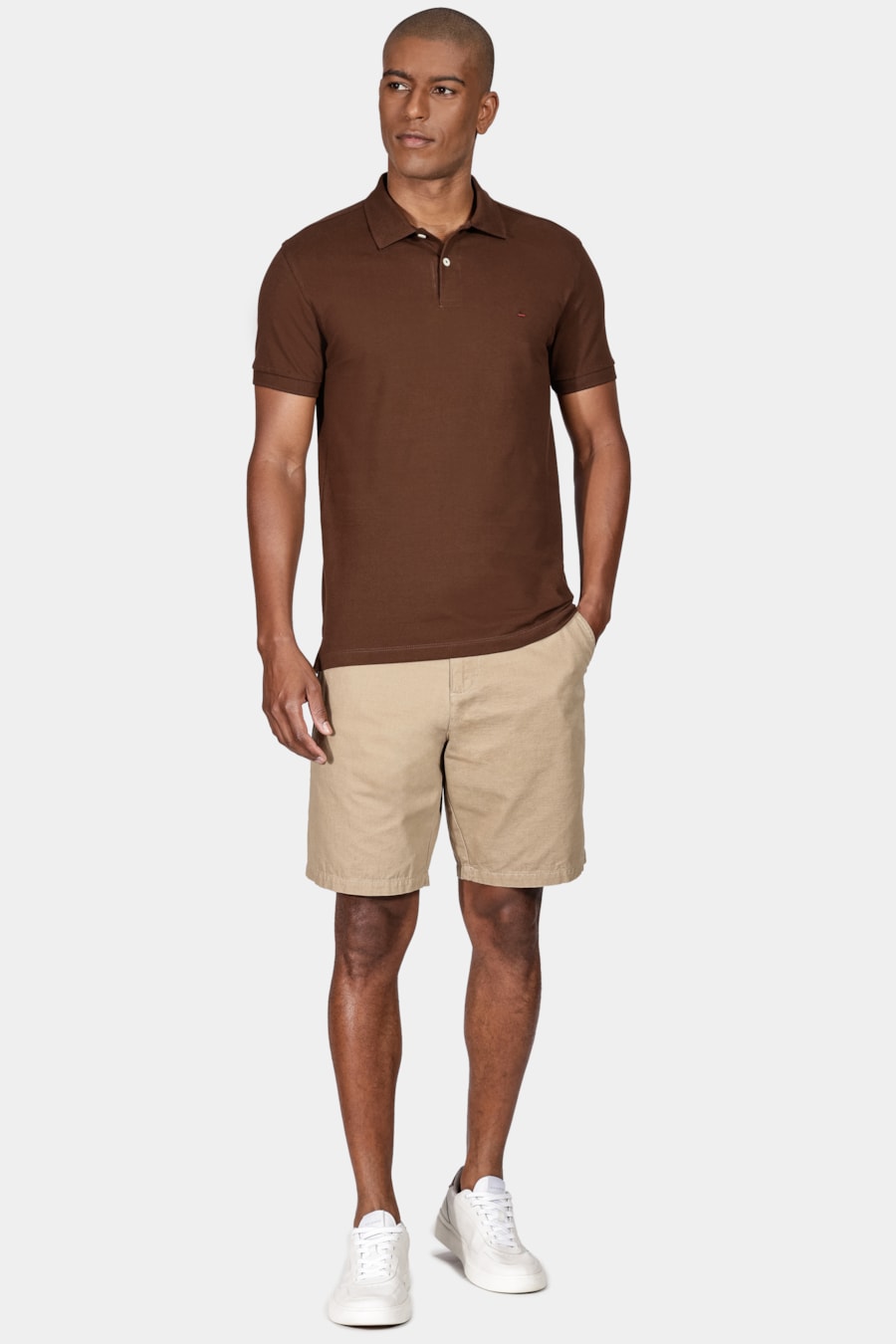 Bermuda Chino Color Kombat Cáqui — foto 2 de 6