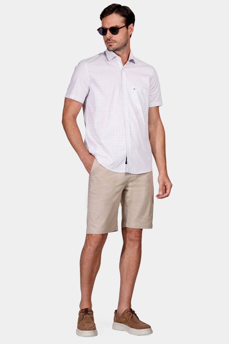 Bermuda Chino Cotton Sarja Caqui — foto 2 de 5