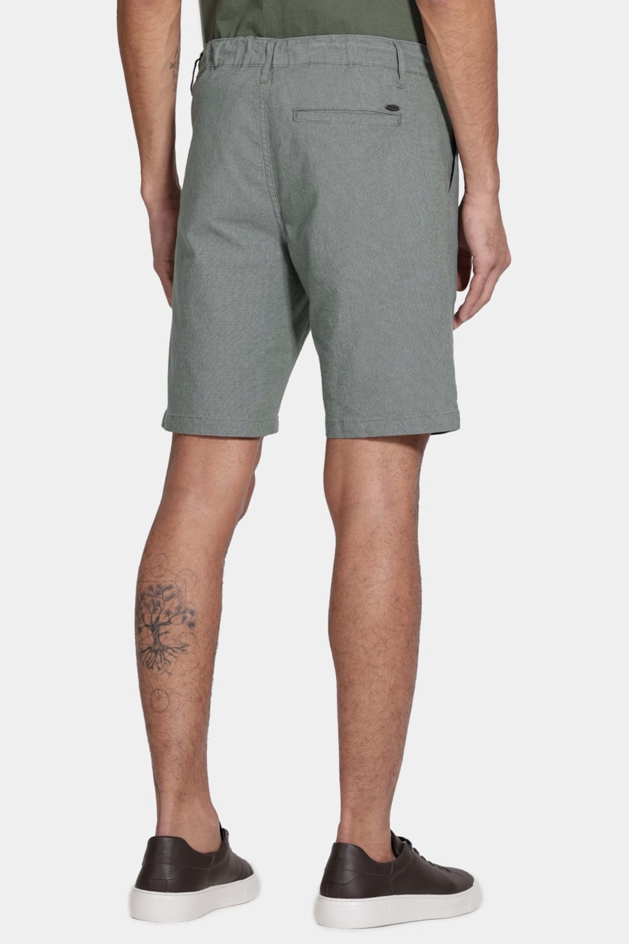 Bermuda Chino Cotton Sarja Verde Militar — foto 5 de 6