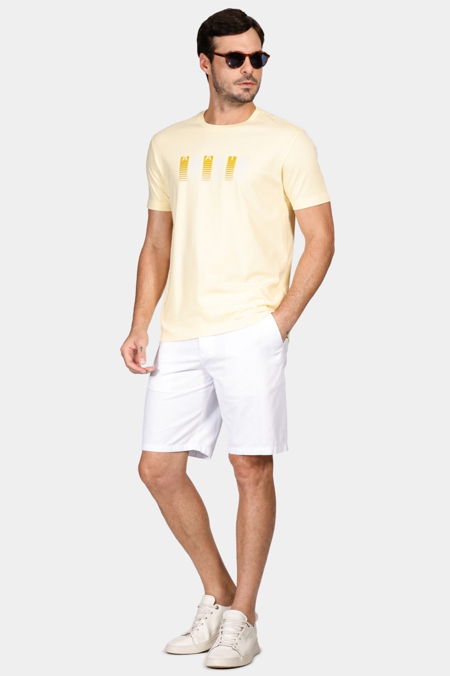 Bermuda Chino Flame Colors Out (Pa) Branco — foto 2 de 6