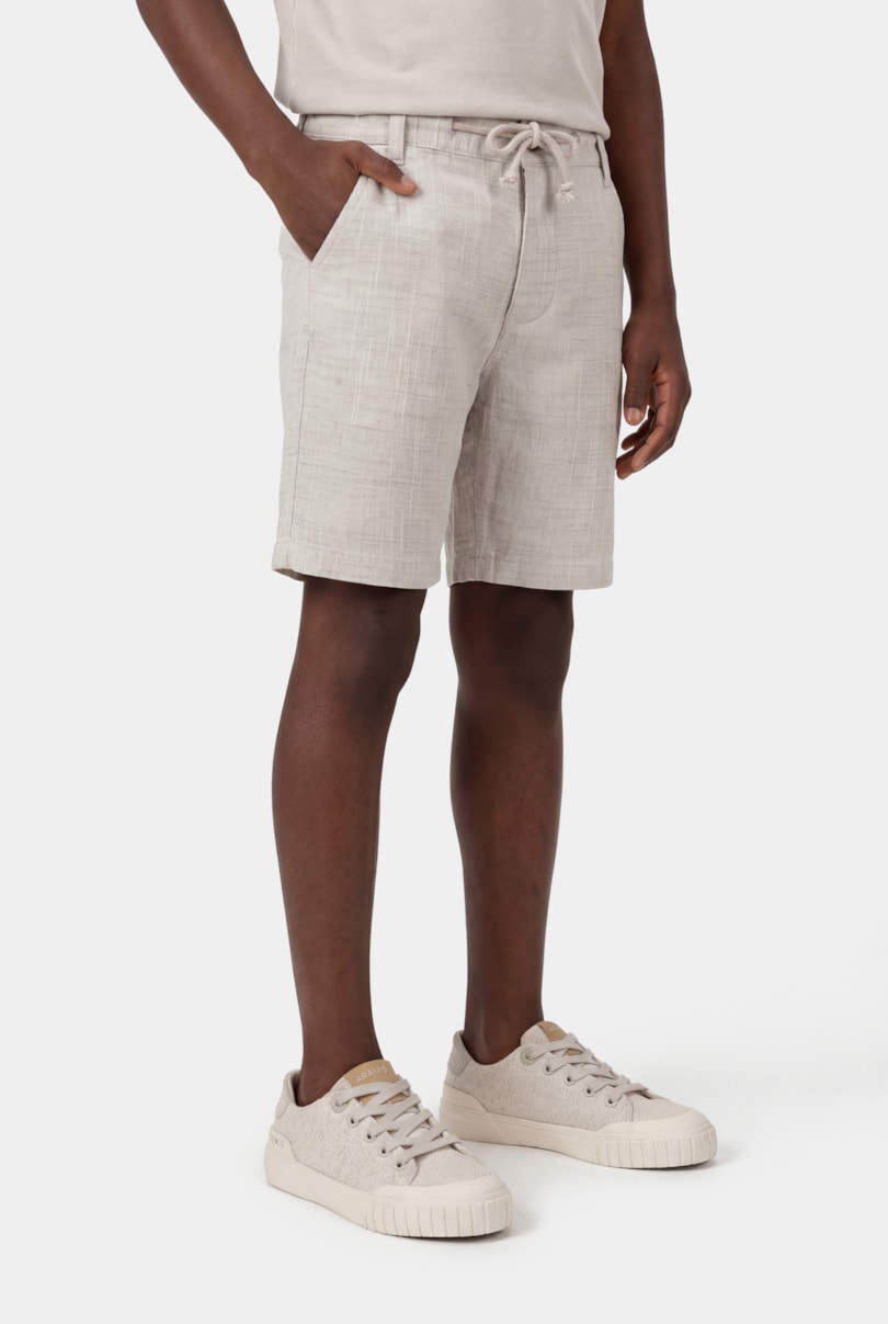 Bermuda Chino Infantil Algodão Flamê Off White