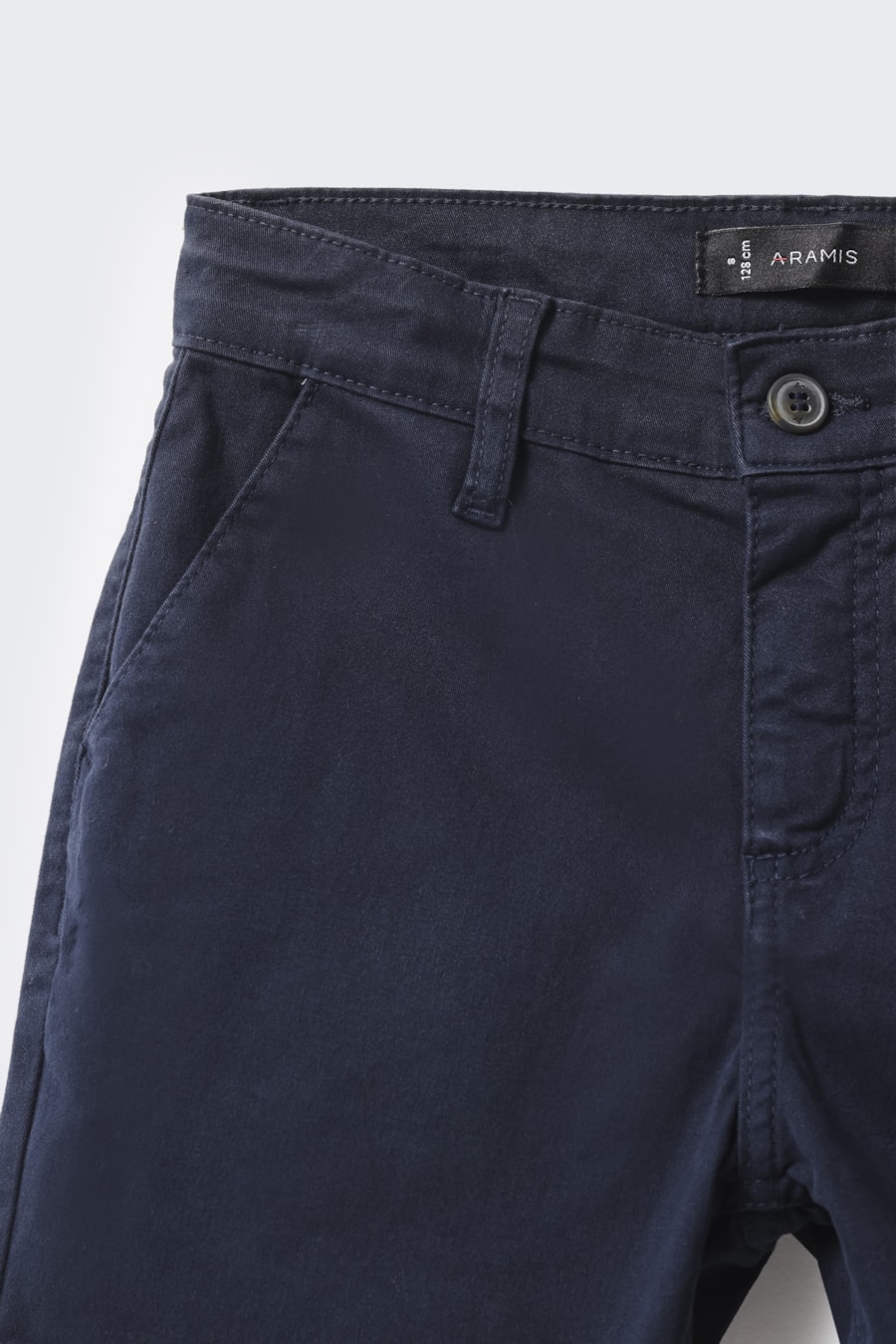 Bermuda Chino Infantil Bolso Reto Marinho — foto 4 de 7