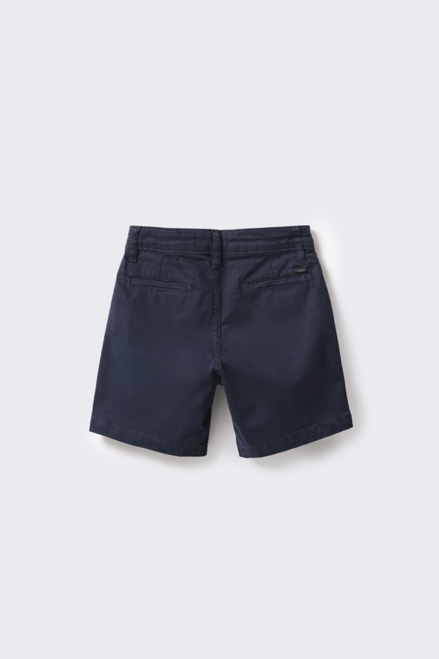 Bermuda Chino Infantil Bolso Reto Marinho — foto 7 de 7
