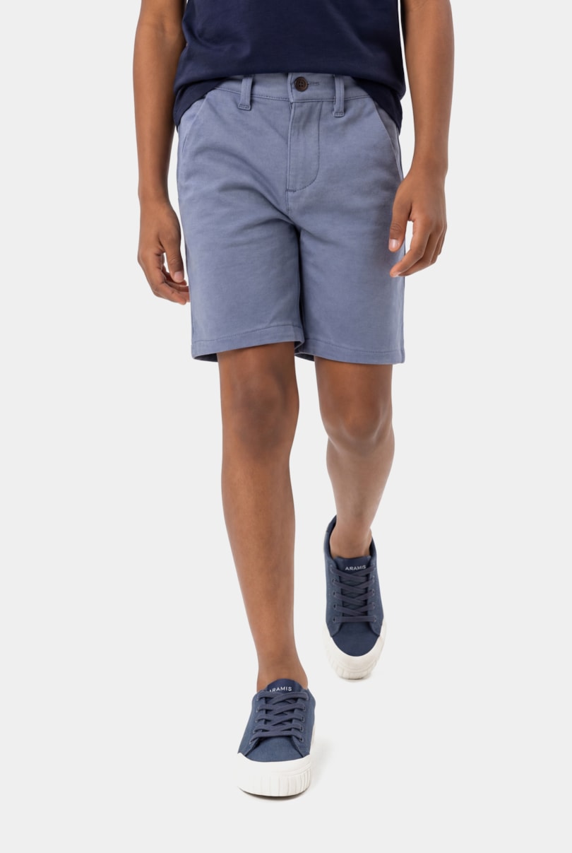 Bermuda Chino Infantil Color Comfort Azul Indigo