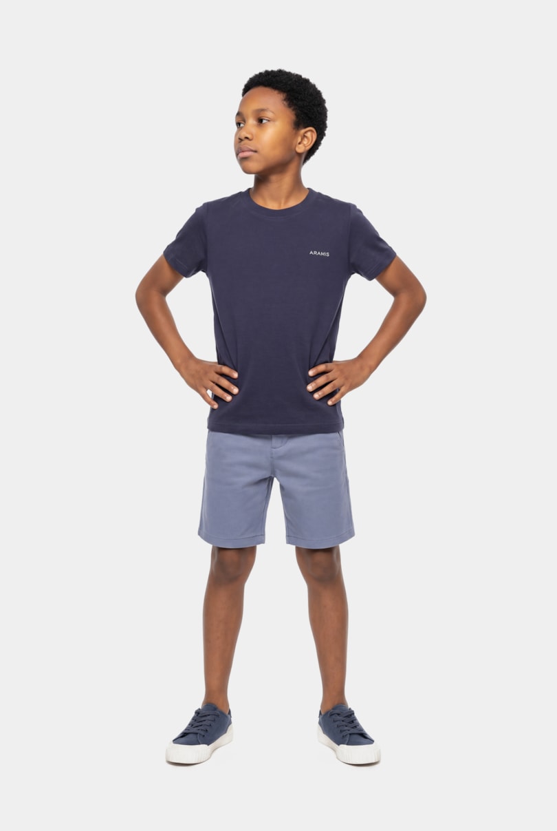 Bermuda Chino Infantil Color Comfort Azul Indigo