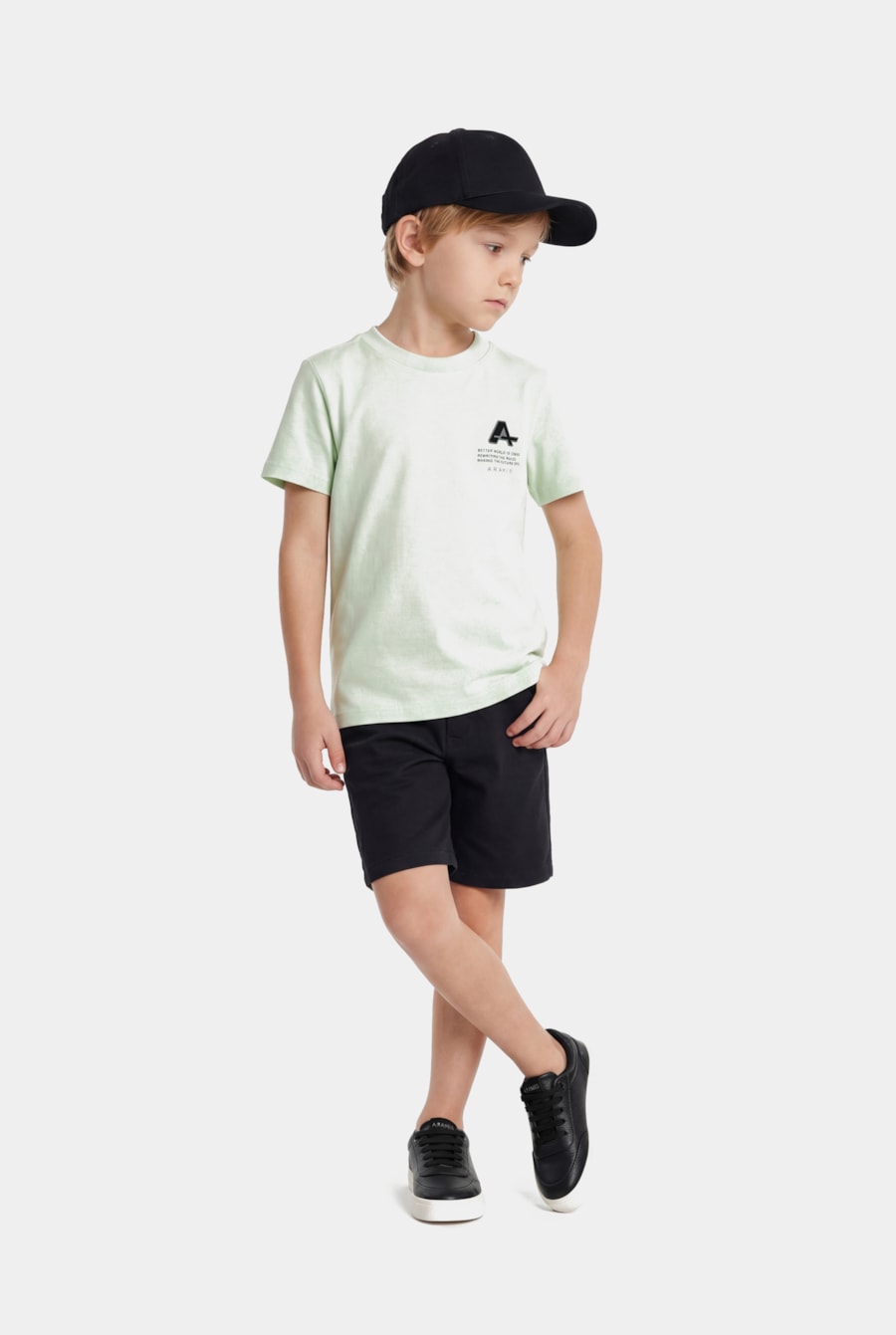 Bermuda Chino Infantil Color Comfort Preto — foto 2 de 7
