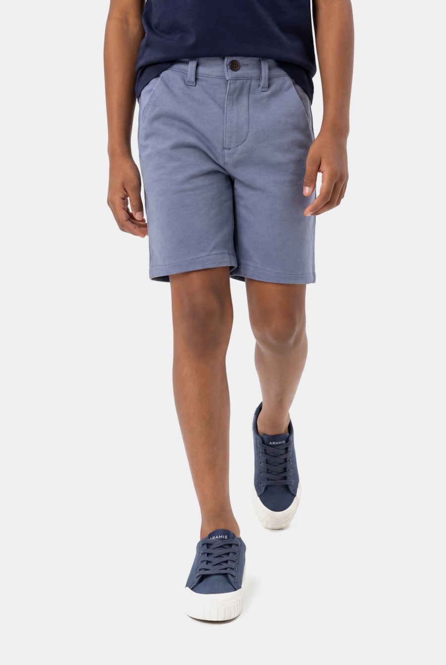 Bermuda Chino Infantil Color Confort Azul Indigo — foto 1 de 7
