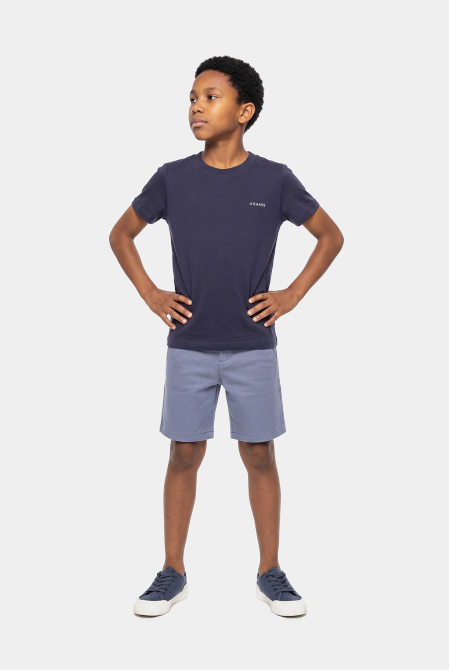 Bermuda Chino Infantil Color Confort Azul Indigo — foto 2 de 7