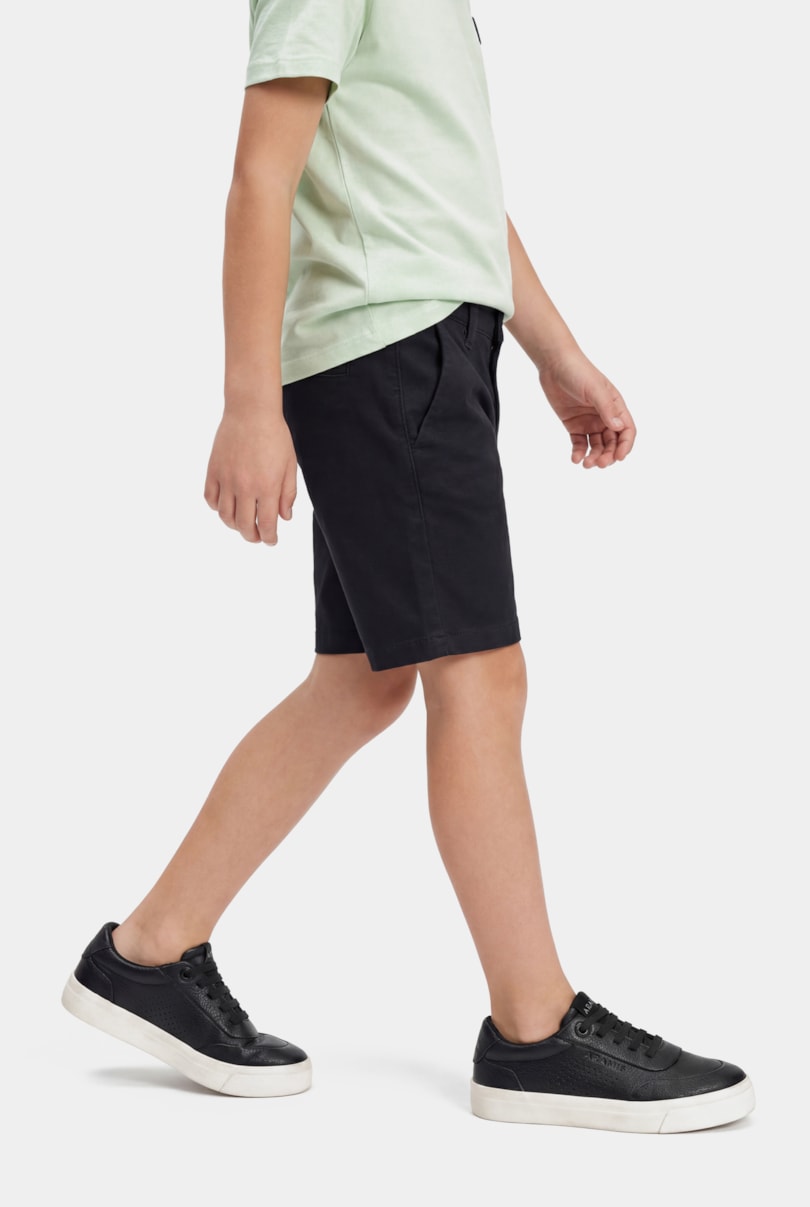 Bermuda Chino Infantil Color Confort Preto