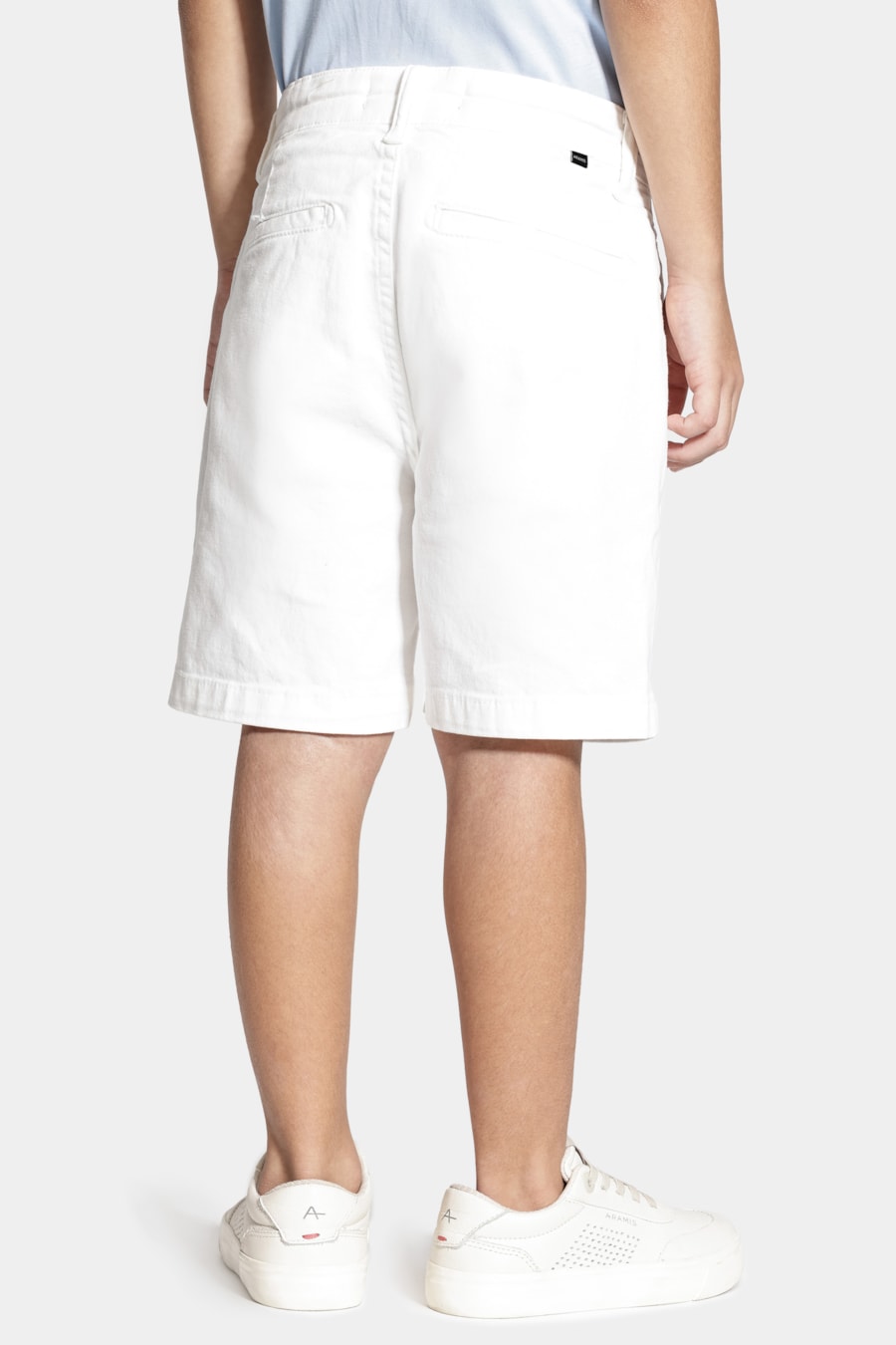 Bermuda Chino Infantil Color Sarjada Off White — foto 5 de 7
